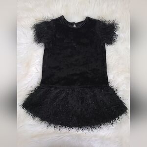 Cute Black Velour Skirt Set Sz 4